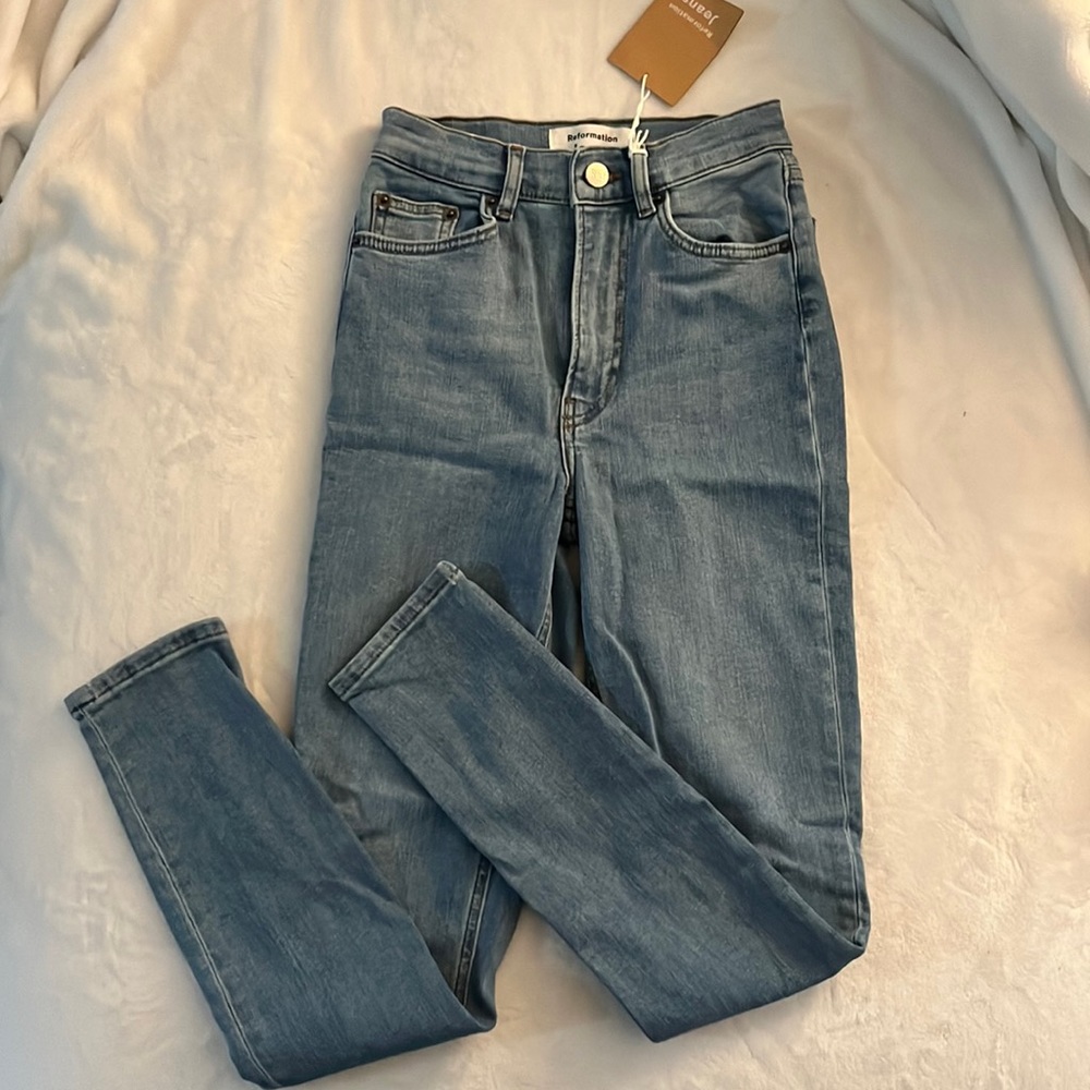 NWT reformation Cynthia skinny high rise denim jeans